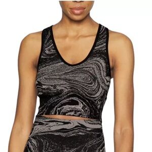Athleta Aurora Seamless Shine Crop Ribbed Tank Top